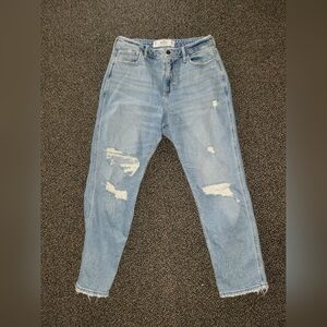 Hollister Blue Boyfriend Jeans Distressed Casual
